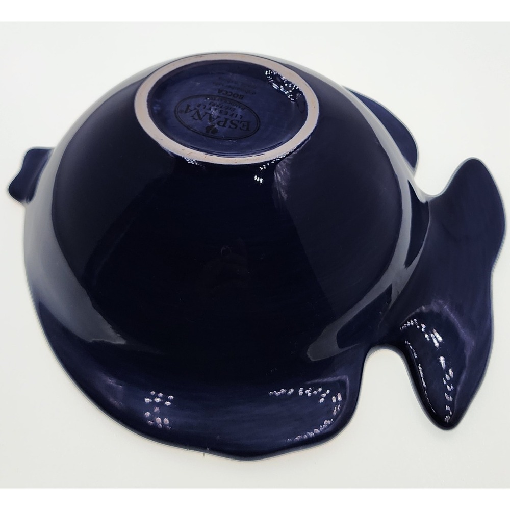 Espana Lifestyle BOCCA Fish Shaped Serving Bowl Hand Painted Ceramic Floral 3D - Picture 5 of 8